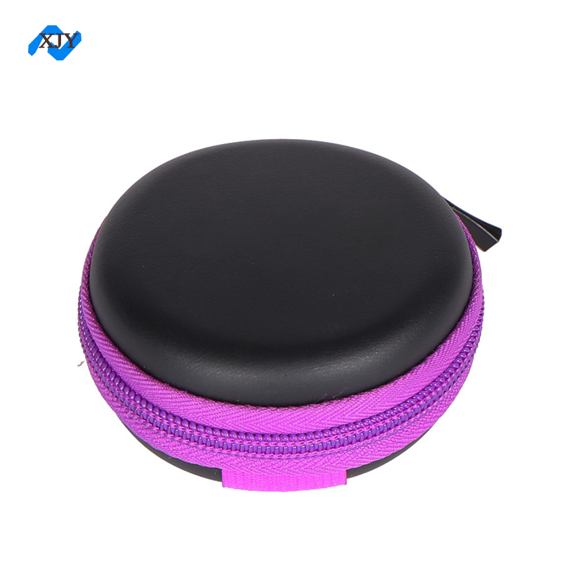 Round Small Earphone Case with elastic band